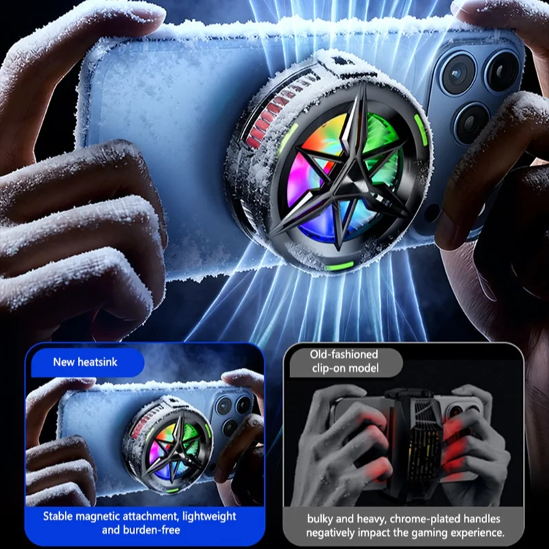 Universal Phone Cooler Semiconductor Cooling Fan Fast Cooling Radiator Heat Sink for iPhone Android Gaming