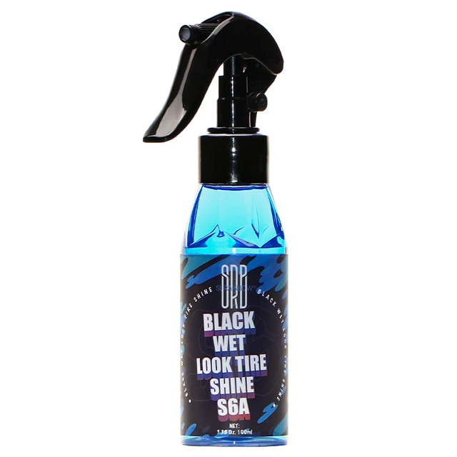 Black Wet Look Tire Shine Dressing, zapewniający zupełnie nowy poziom połysku i głębokości czerni, bezpieczny dla samochodów, ciężarówek, motocykli, kamperów i nie tylko