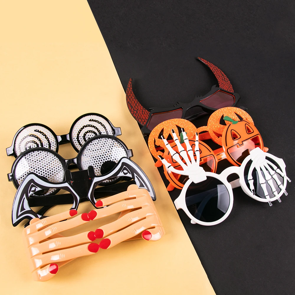 Funny Glasses Cosplay Party Accessory Skull Claw Eyeball Rolling Glasses Finger Glasses Halloween Party Funny Glasses Photo Prop