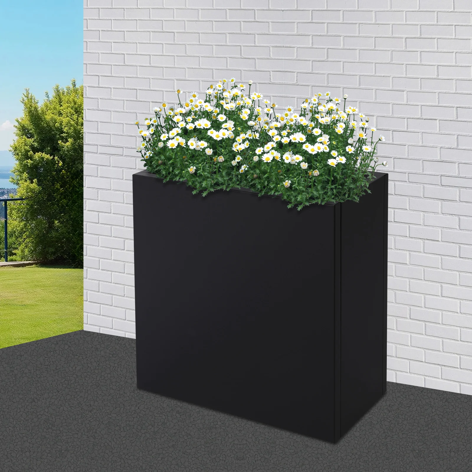 

Flowers Planter Box Rectangular Flower Pot Box, Plants Planter-Box for Gardens, Halls, Patios 52.07*25.4*55.88cm/20.5*10*22in