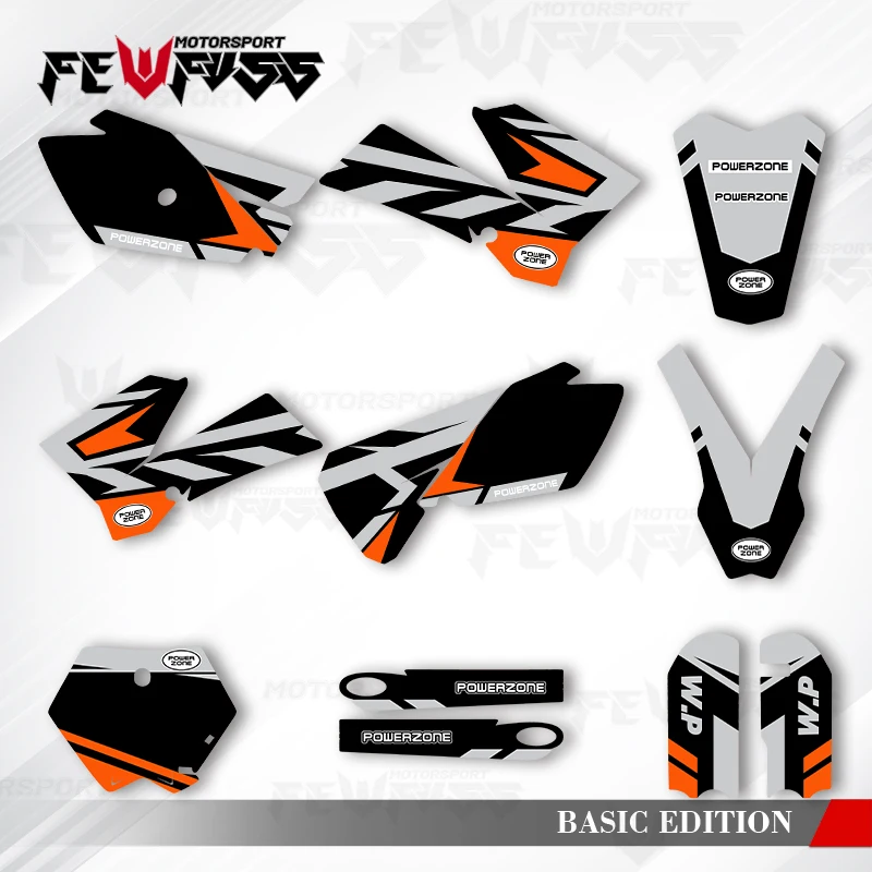 Fewfuss الرسومات الشارات ملصقات دراجة نارية خلفية مخصصة ل KTM 2003 2004 2005 2006 2007 2008-2012 SX85 SX 85 002 #1
