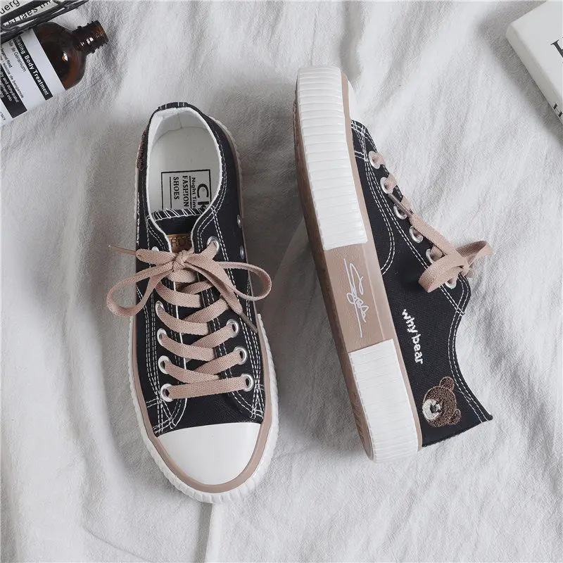 Women's Sneakers Bear Kawaii Shoes Sports Lolita Casual Flat Cute Spring Running Vulcanized Fashion Athletic 2023