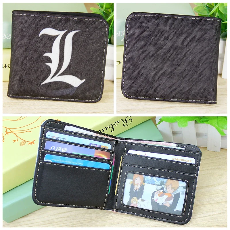 

Anime Death Note L·Lawliet Short Purse Yagami Light Ryuuku Cartoon Men Wallets