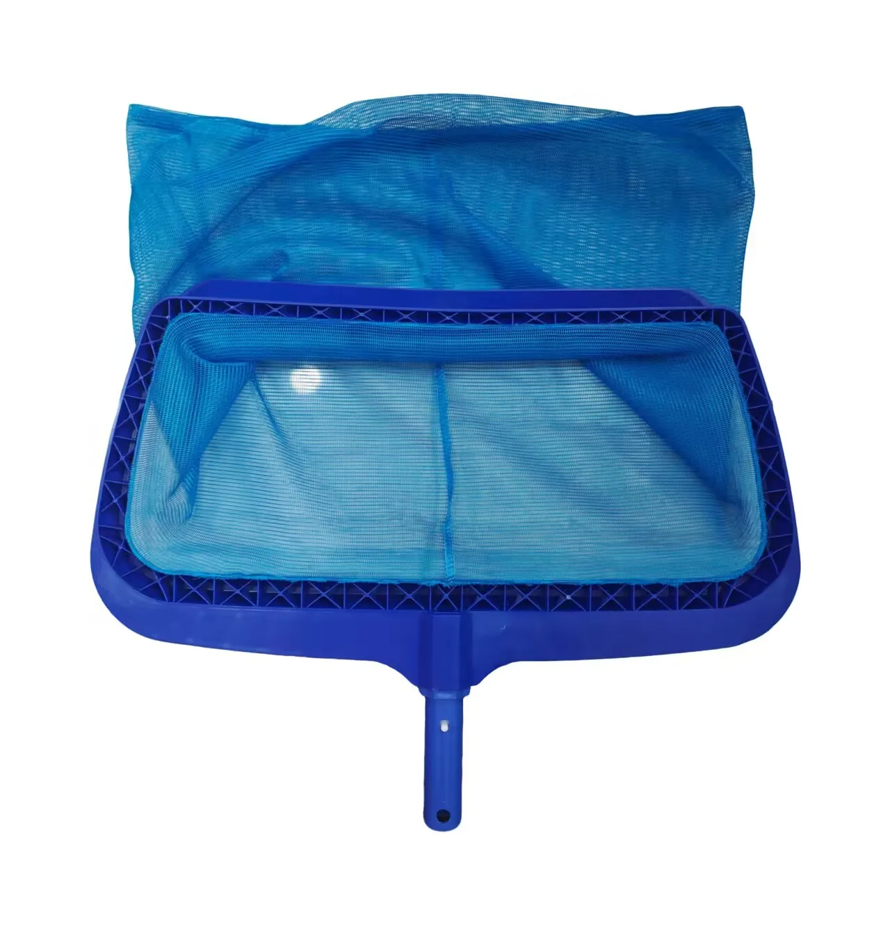 Rastrillo de hojas para piscina pesada, bolsa profunda de gran capacidad, marco grueso, red para espumadera de piscina con mango desmontable