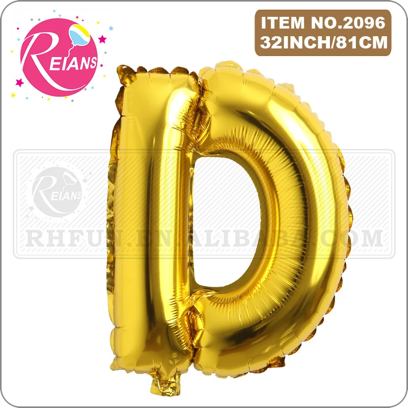 32 inch Gold number letter Balloon Inflatable Air Number letter Foil balloons Birthday baby shower Party Wedding Decoration Ball