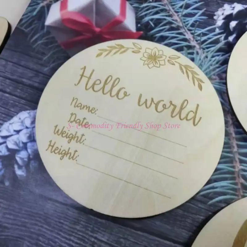 

85ae Baby Milestone Circle Disc Months Signs Card Card Rosting Rosting Cards