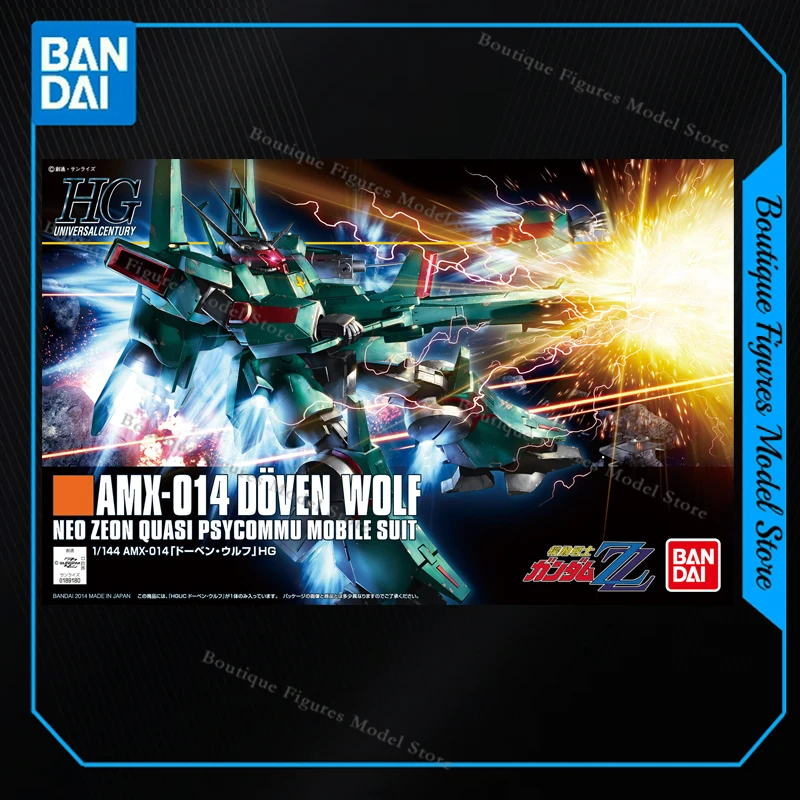 

Bandai Original HG AMX-014 DOVEN WOLF GUNDAM Action Anime Figures Assembly Model Collection Gift Kids Toys