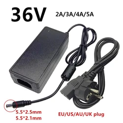 Universal AC DC 36V Power Adapter Supply 36 V 2A 3A 4A 5A 36 Volt Adaptador 36V5A Adaptor 36V4A 36V3A Switching 5.5mmx2.5mm