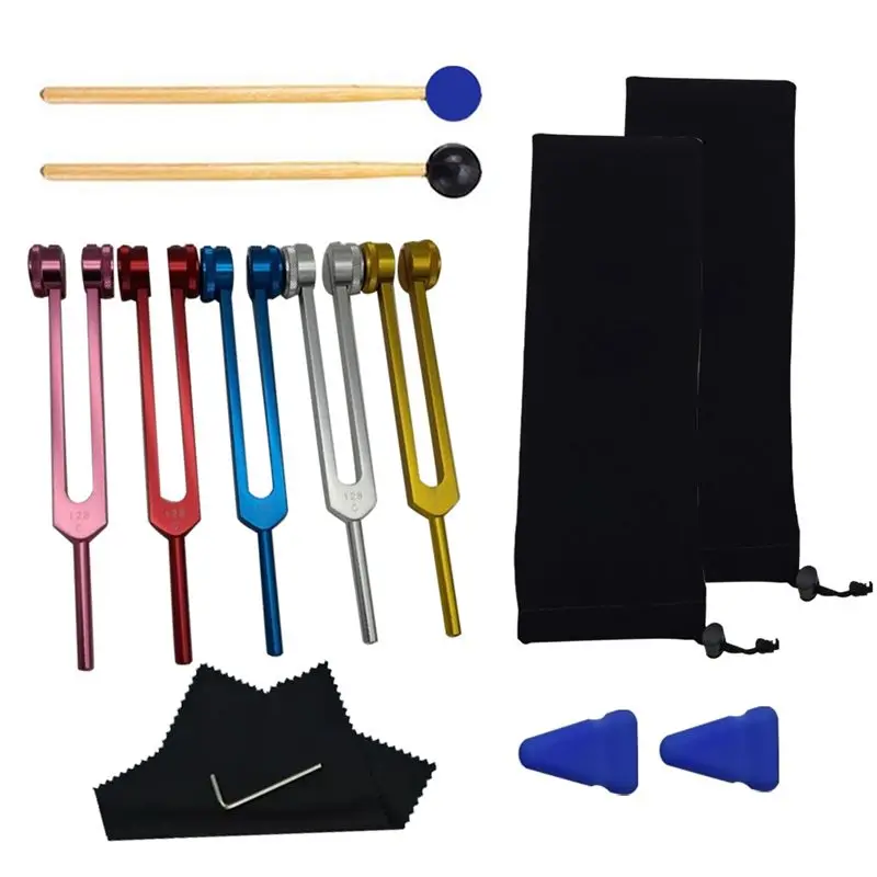 

Набор камертонов C-128HZ, камертон для исцеления чакр, звукотерапии, поддержания гармонии тела, разума и духа.