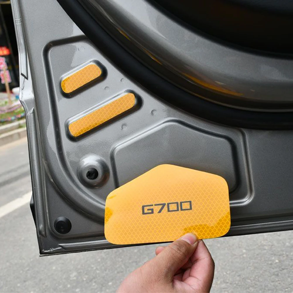  Suitable For Jetour G700 Car Door Warning Reflective Sticker Which Lights Up When Exposed To Light And Reminds Car Decoration