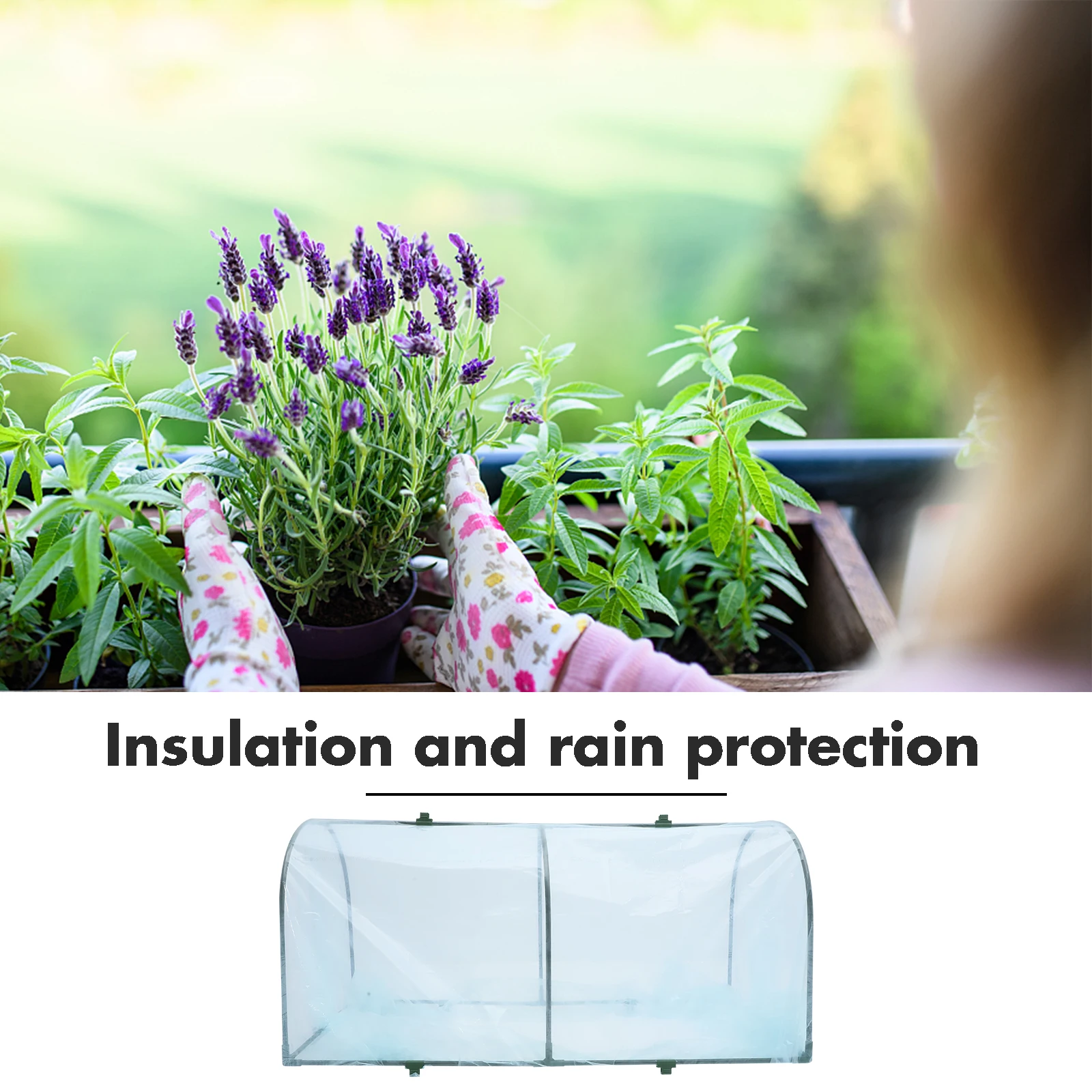 

1 Sturdy Hoop Set Insulated Rainproof Outdoor Flower Vegetable Garden Cover Durable Film Bracket Easy Assembly Transparent Kit