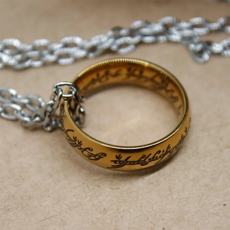 Image of Neuer Herr der Ringe Edelstahl-Ring der Macht, graviert, raffinierter Ehering für Paare, Damen und Herren, Modeschmuck