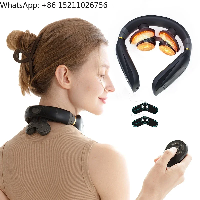 ALPHAY Wireless Tens Neck Massage Portable Smart Neck Massager with Heat Neck Rechargeable Massager