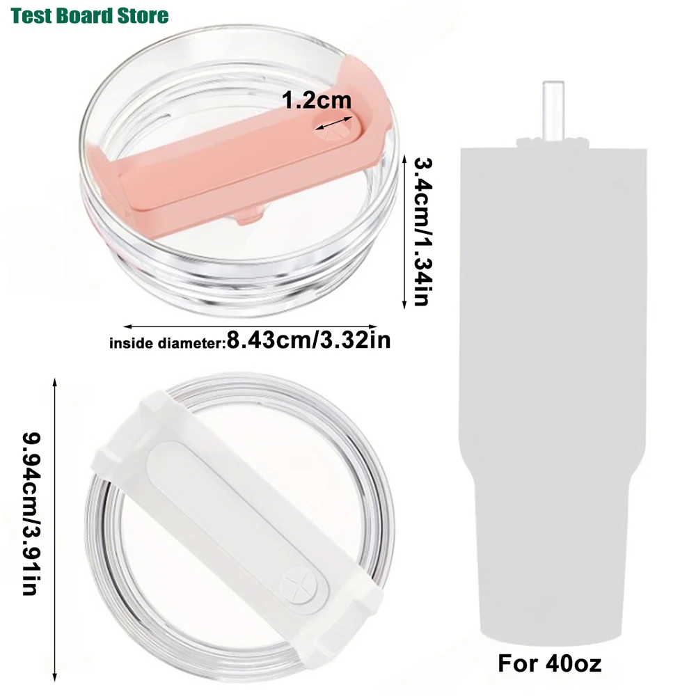 1Pce silicone spill proof car glass cup lid 40oz suitable for Stanley H2.0 sealed leak proof cup lid with handle lid