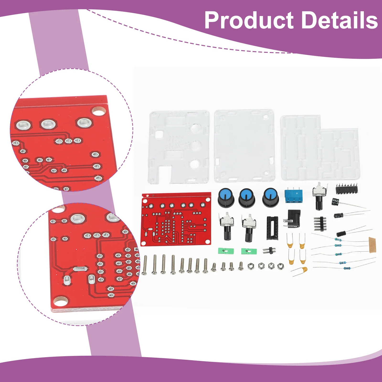 DIY XR2206 Signal Generator Kit 1Hz 1MHz Frequency Range with Accurate Sine Triangle Square Wave for Circuit Simulation