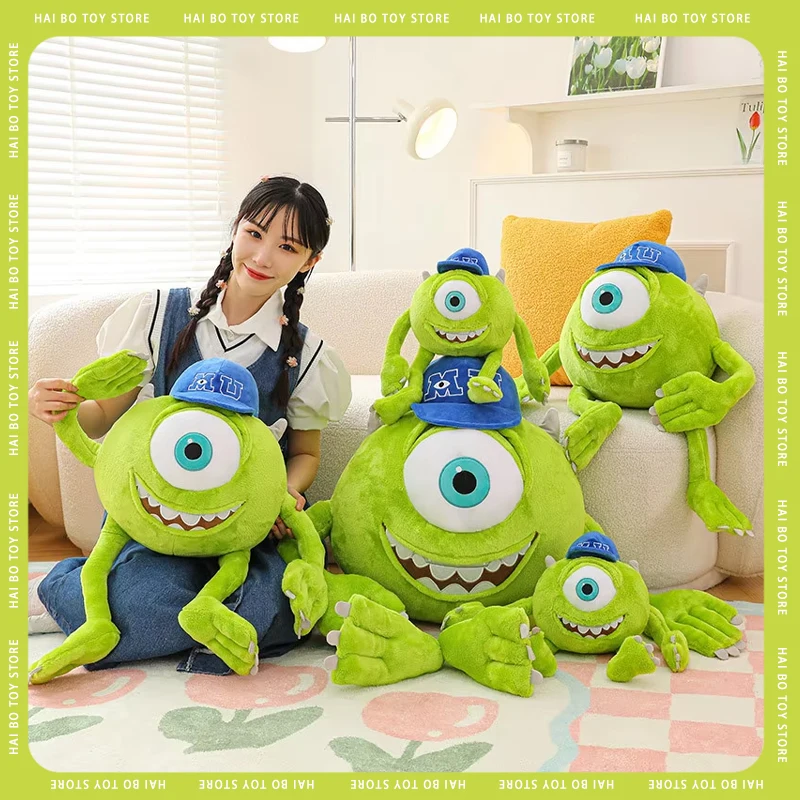 

Hot Toys 35/60cm Monster University Mike Wazowski Plush Doll Stuffed Throw Pillow Sofa Back Cushion Room Decoration Toys Gifts ﻿