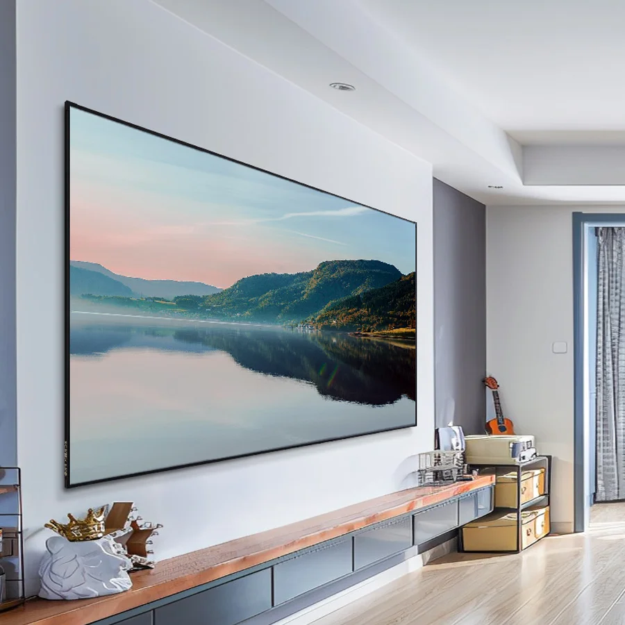 

150 inch ALR Projection Screen Black Diamond Fixed Frame Anti-light Projector Screen for Dangbei JMGO 4k/8k Laser Projector