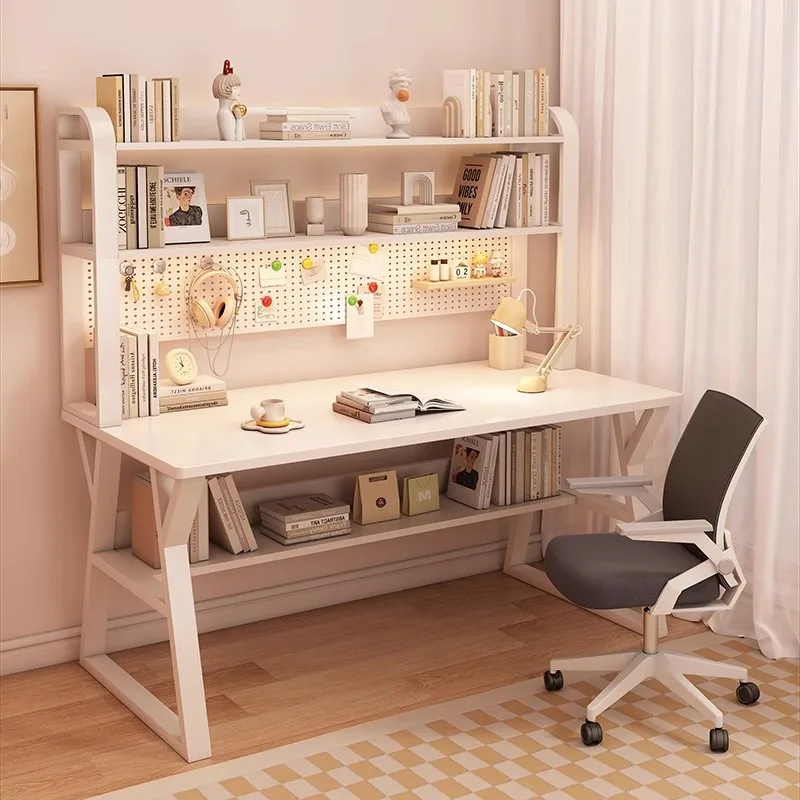 FOR Integrated Desk Pegboard Computer Bedroom, Home Study Desk and Chair Set