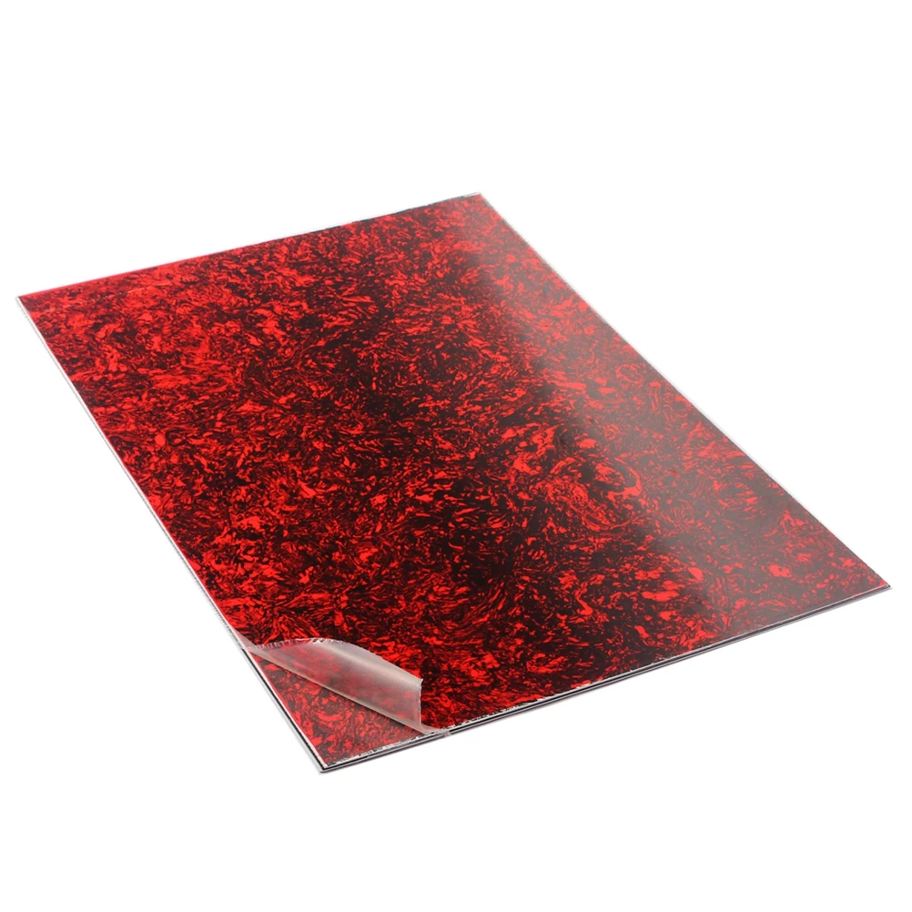 

Red Tortoise Shell Material Board Guitar Pickguard Blank Scratch Plate for Acoustic Bass PVC Acrylic Non-Deformation Heat