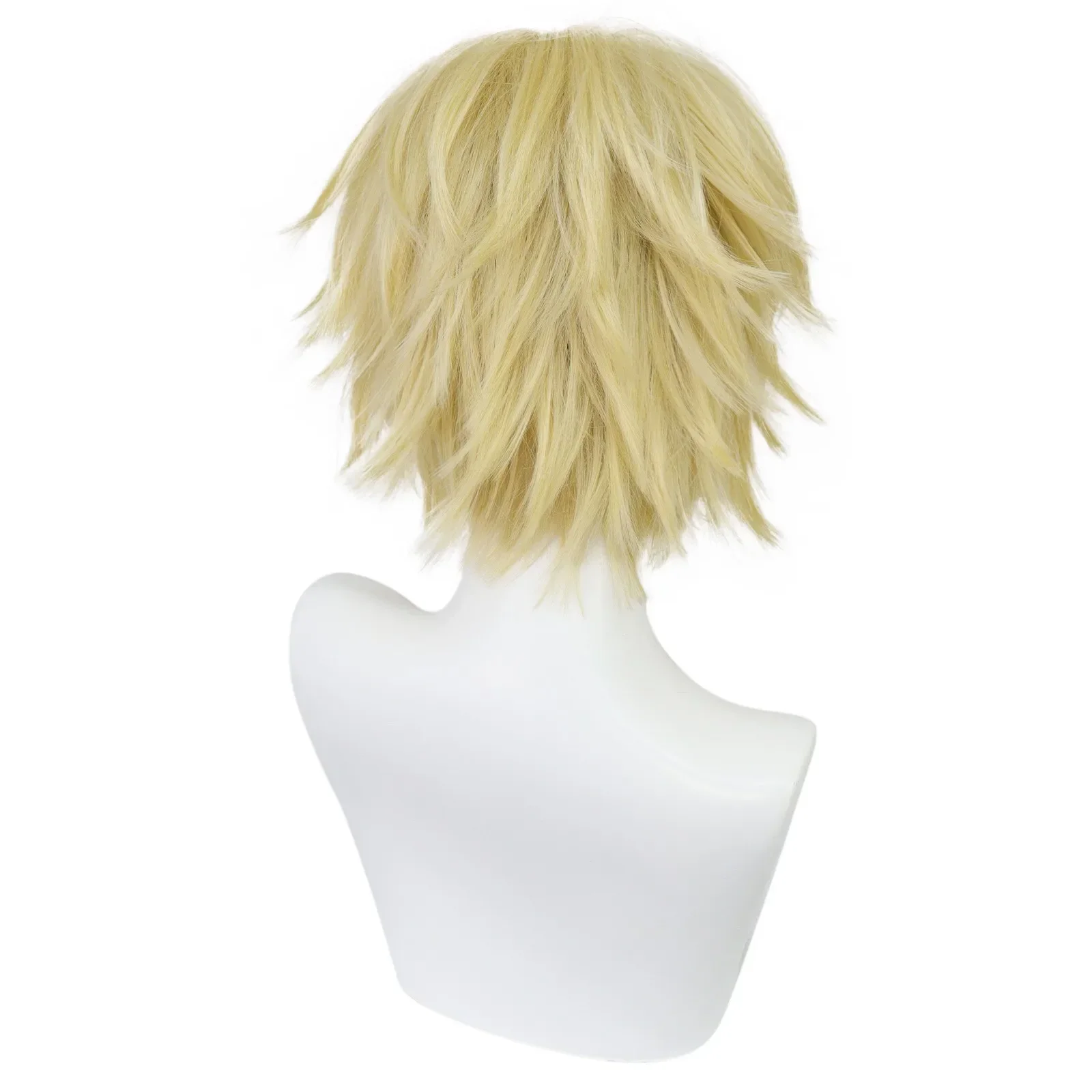 Universal Wig Short Multi-color Red White Black Blonde Straight Universal Men's Wig for Halloween Event Cosplay Costume Party