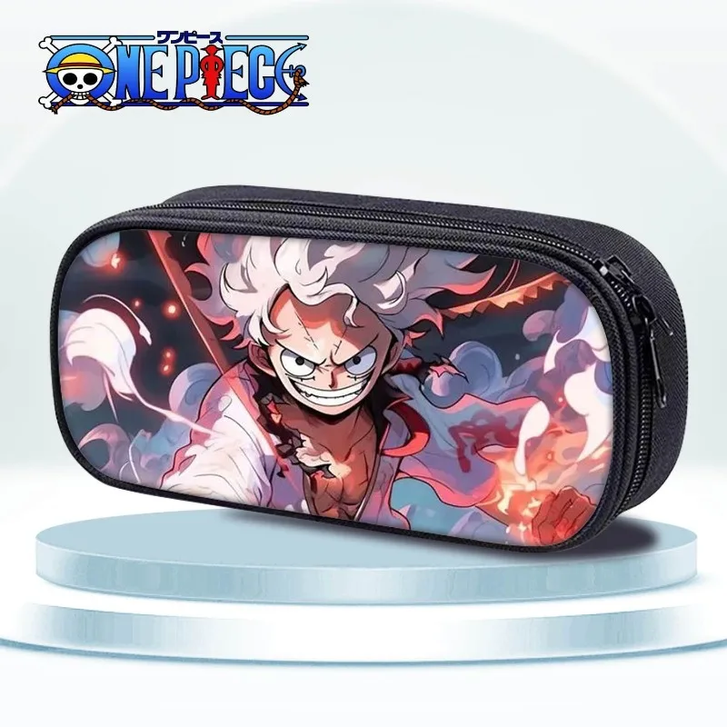 Cartoon Character One Piece Luffy Chopper Stationery Bag, Creative Large-Capacity Portable Waterproof Zipper Student Pencil Case view 2