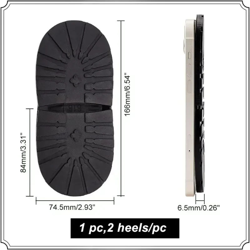 Shoe Replacement Rubber Out Sole Durable Rubber Half Sole and Heels Raised Grain Repair Sole Pad Shoe Repair Replacement