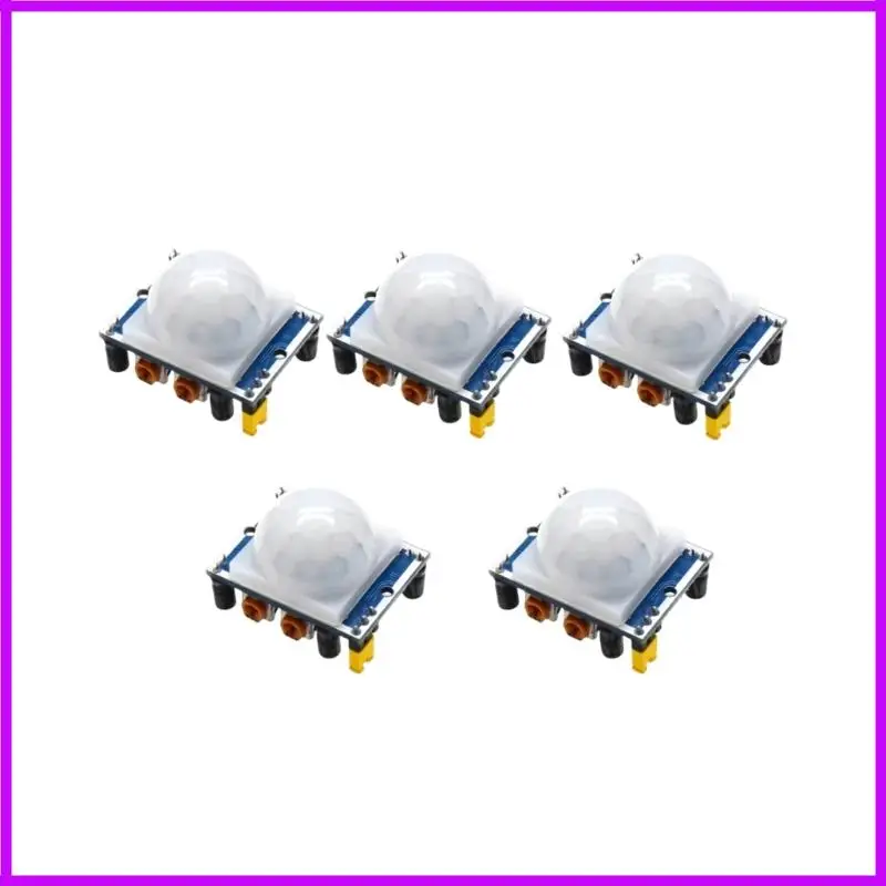 R9CC 5PCS HC SR501 Motion Detection ABS Shell for Home Automation Projects