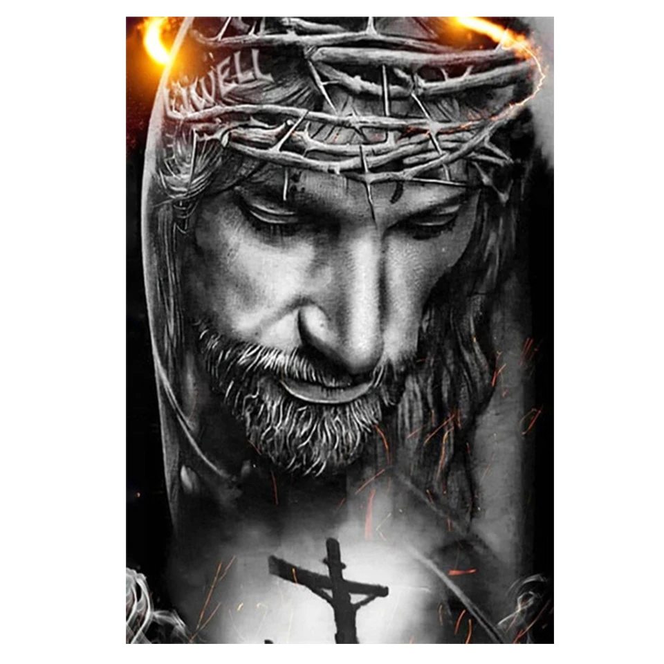 Jesus 5D DIY Diamond Painting Kit Full Drill Embroidery Diamond Mosaic Picture of Rhinestones Religion Gift Wall Decor - view 4