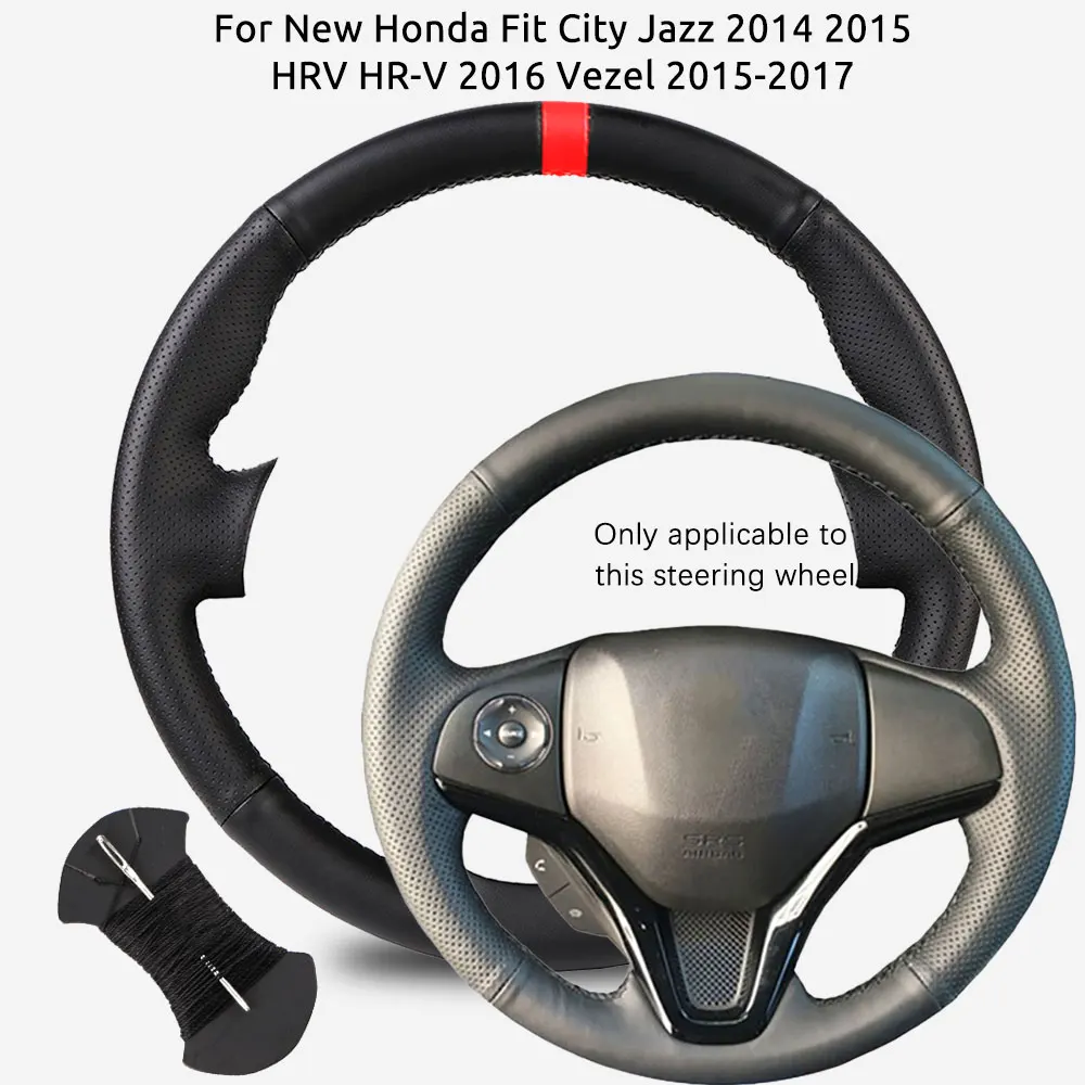 

Customized Car Steering Wheel Braiding Cover For New Honda Fit City Jazz 2014 2015 HRV HR-V 2016 Vezel 2015-2017 Steering Wrap