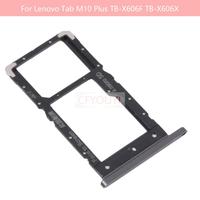 For Lenovo Tab M10 Plus X606F X606X SIM Card Tray + Micro SD Card Tray Black Color