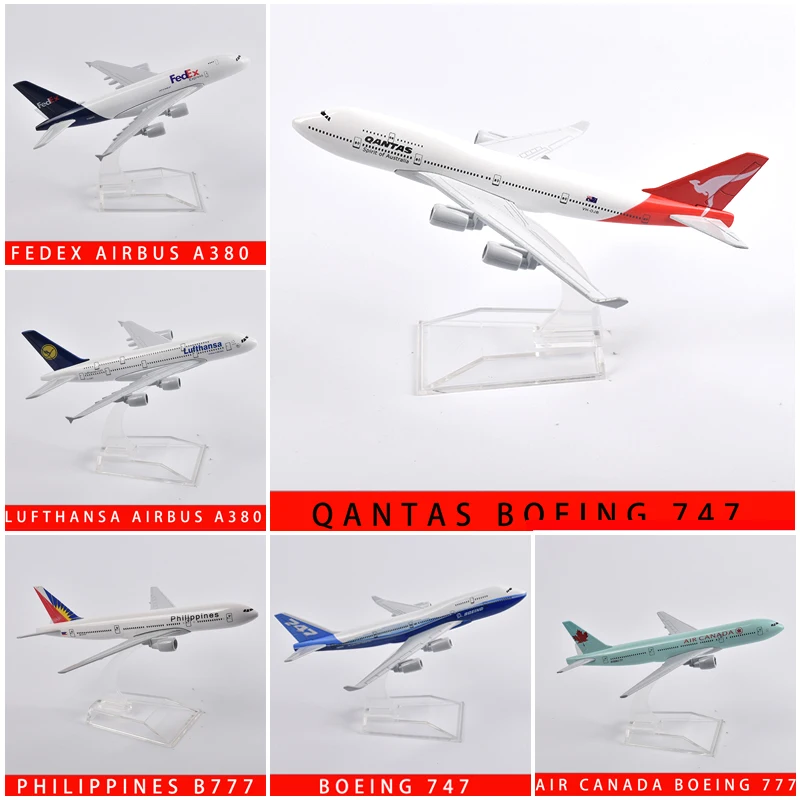JASON TUTU Diecast Metal 1/400 Scale Miniature Aircraft Model B747 B787 B777 Planel Airplane Airbus A380 Planes Collect Gifts
