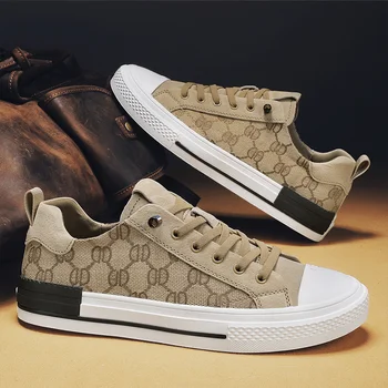 2024 Luxe Heren Canvas Schoenen Merk Sneakers Ademende Heren Gevulkaniseerde Schoenen Designer Lage Canvas Sneakers Heren Skateboard Loafers