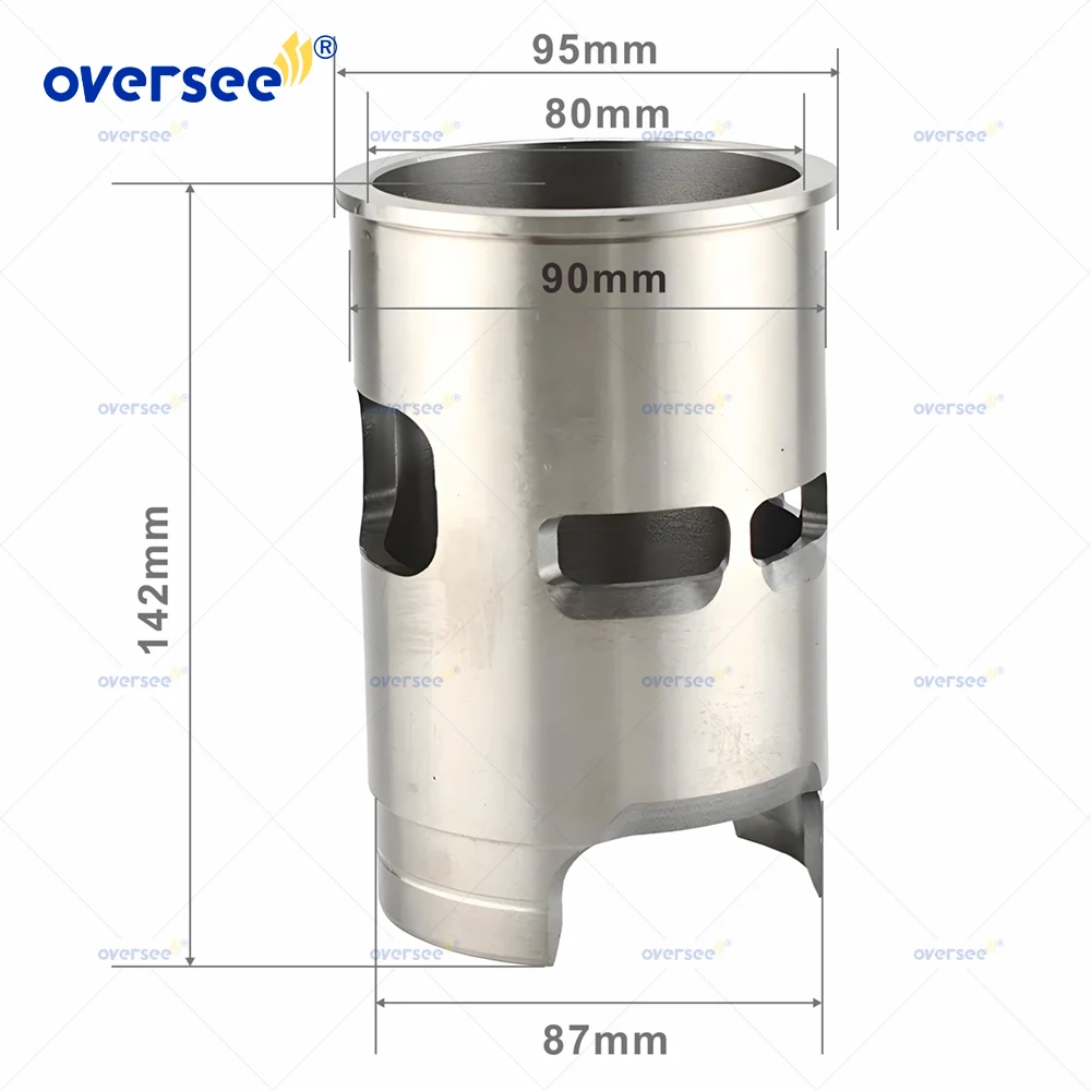 62T-10935-00 Cylinder Sleeve Liner 80mm for Yamaha WaveRuner XL700 Outboard Engine 496-44402T-00