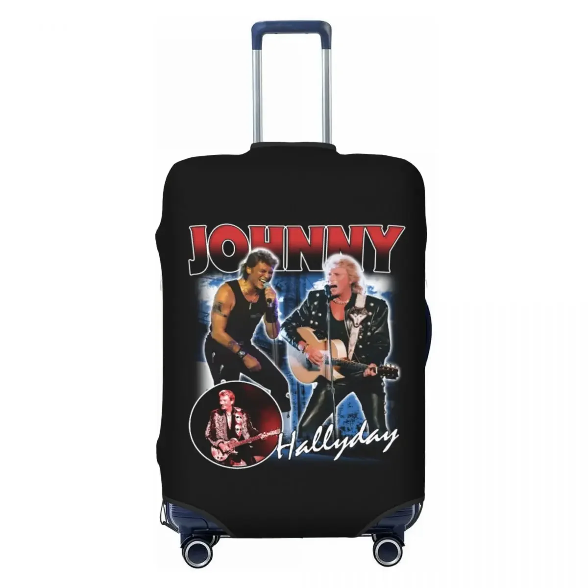 

Чехол для багажа Johnny Hallyday на заказ, модные чехлы для дорожных чемоданов с французской певью в стиле рок-музыки для 18-32 дюймов