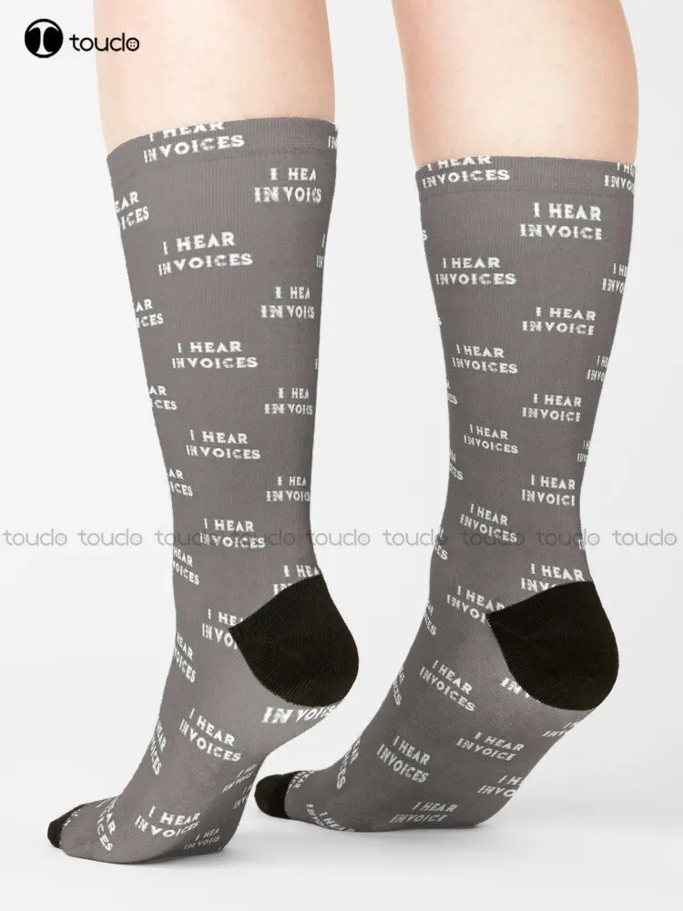 Accountant I Hear Invoices Cpa Tax Season Socks Personalized Socks Personalized Custom Unisex Adult Teen Youth Socks Custom Gift