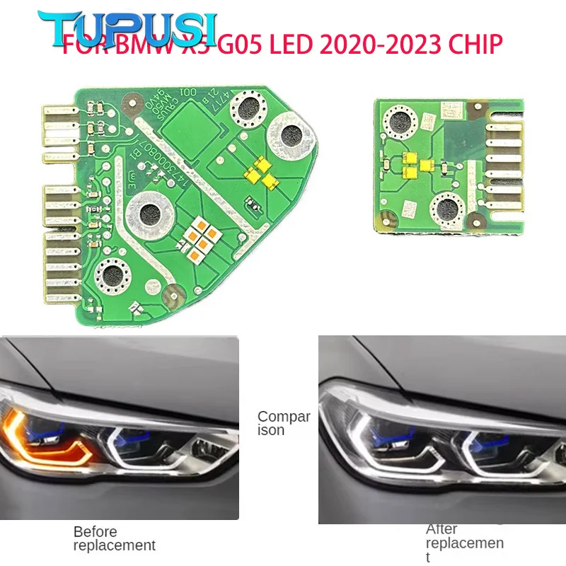 Weiße DRL LED-Platine für BMW X5 G05 LED 2020-2023 Autoscheinwerfer DRL-Chip Vorschaltgerät Schaltkreisplatine Lichtquellenplatine Chip