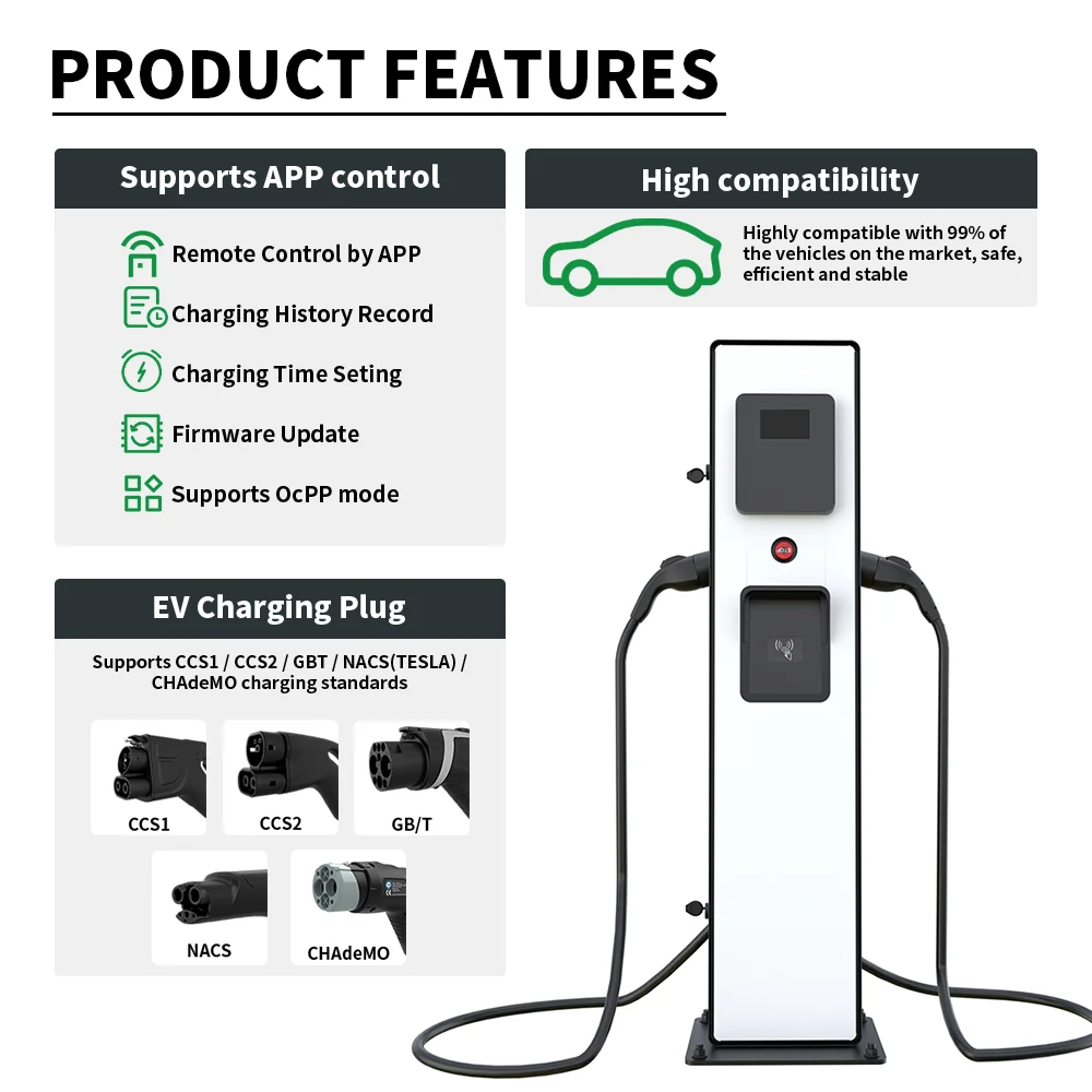 Electway 20KW Quick Charger Fast DC Charging Station 30KW CCS2 Charger