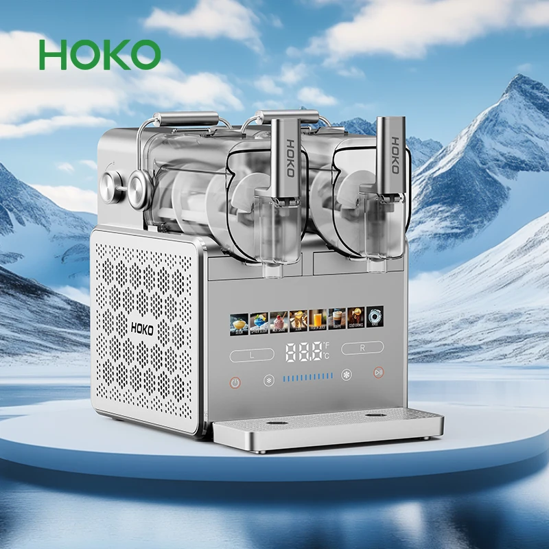 Dual-Chamber Smart Fast Ice Cream & Slushy Machine Home Use Ice Crushers & Shavers