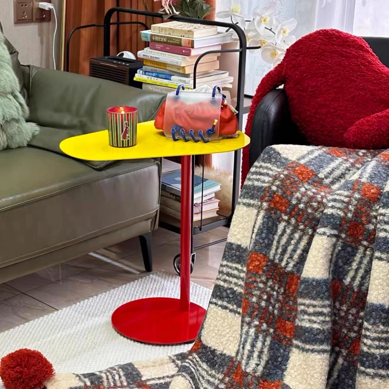 

Ins Dopamine Coffee Table Designer Side Tables for Sofa Space-Saving Bedside Table Multifunctional Living Room Mini End Tables