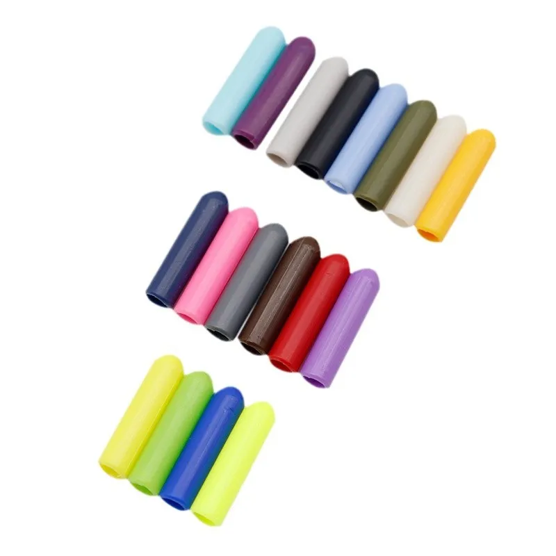 

4Pcs Colorful Plastic Round Bullet Head Shoelaces Toe Luggage Clothing Rope Shoe Decorative Accessories