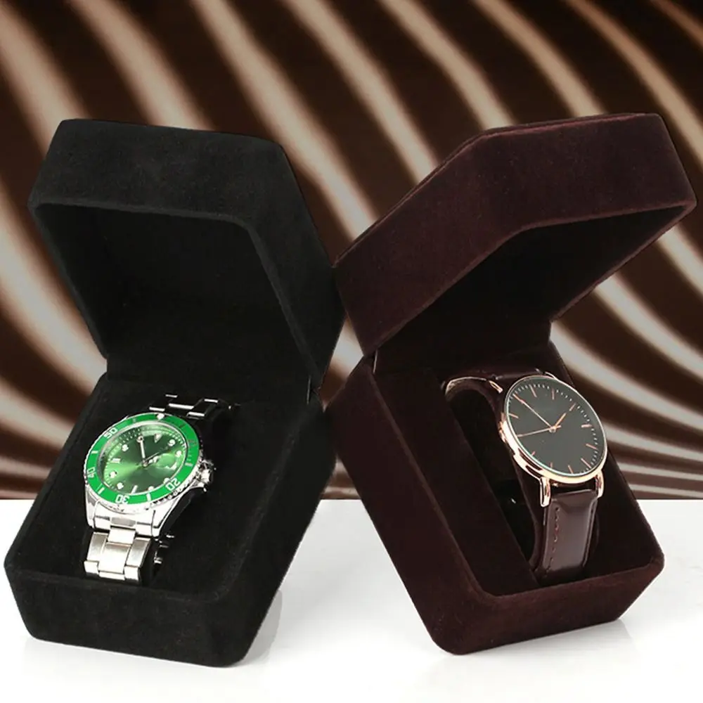 Fashion Flannelette Watch Box Wristwatch Gift Packaging Case Portable Bracelet Watches Jewelry Boxes