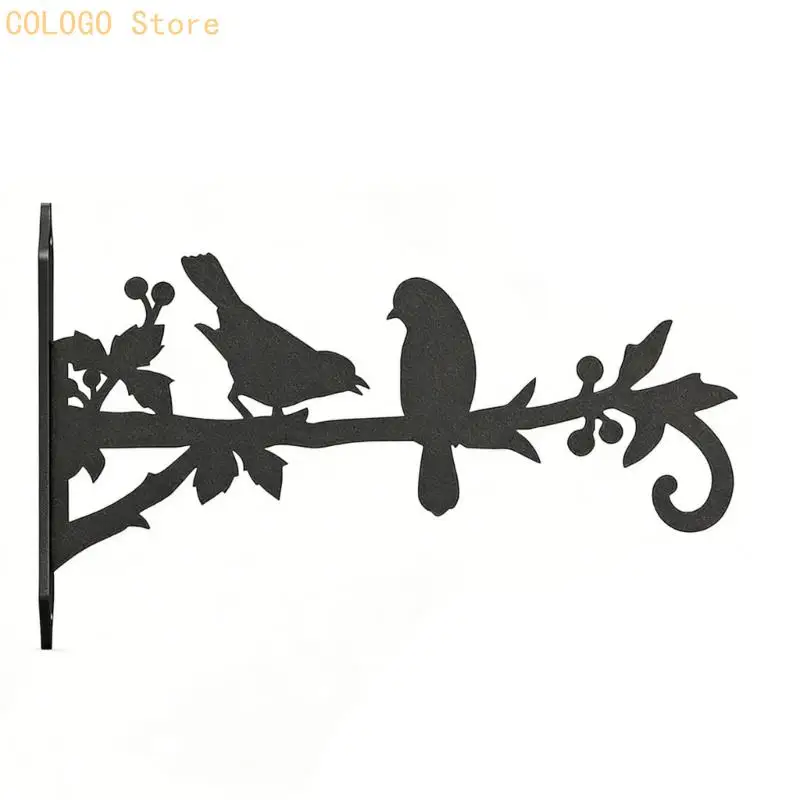 Heavy Duty Garden Hanging Brackets Featuring Delicate Bird For Plant Pots D0LD