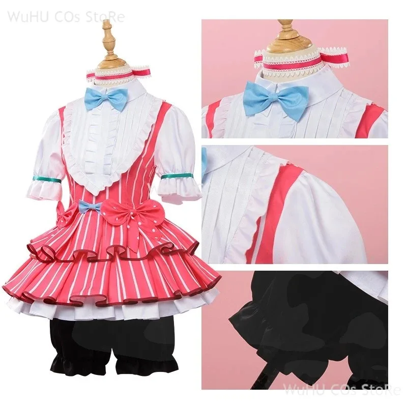 أنيمي الفتيات الفرقة كراي Togenashi Togeari نينا Iseri تأثيري حلي الحفل شعر مستعار امرأة مثير Kawaii كرنفال الوردي لوليتا تنورة الدعاوى