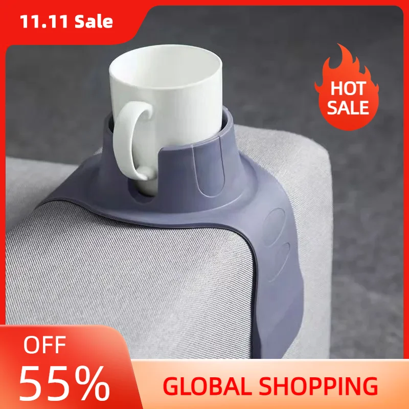 Silicone Sofa Storage Tray Armrest Stand Cup Holder Drink Coaster Tray Couch Coaster Holder for Office Room Home Organizer