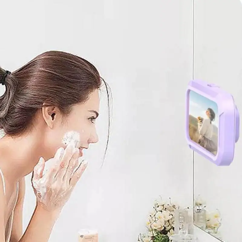 

Чехол для телефона для душа, чехол для телефона с сенсорным экраном, регулируемый угол, водонепроницаемая подставка для мобильного телефона для ванной комнаты, зеркало, кухня, плавание