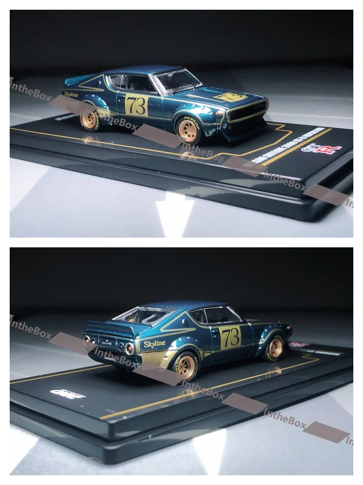 Inno64 1/64 Skyline 2000 GT-R KPGC110 Racing Concept Green Diecast Model Car Collection Limited Edition Hobby Toys