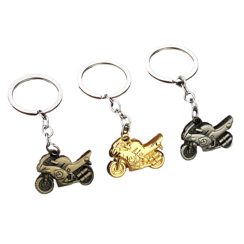 1PCS Motorcycle Pendant Key Chain Portable Zinc Alloy 3d Craft Keychain Car Interior Accessories Car Key Holder Durable Keychain