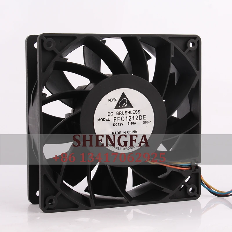 

Delta FFC1212DE Case Cooling Fan DC12V 2.40A 120x120x38mm 12038 12CM Violent High Air Volume Server Heat Dissipation