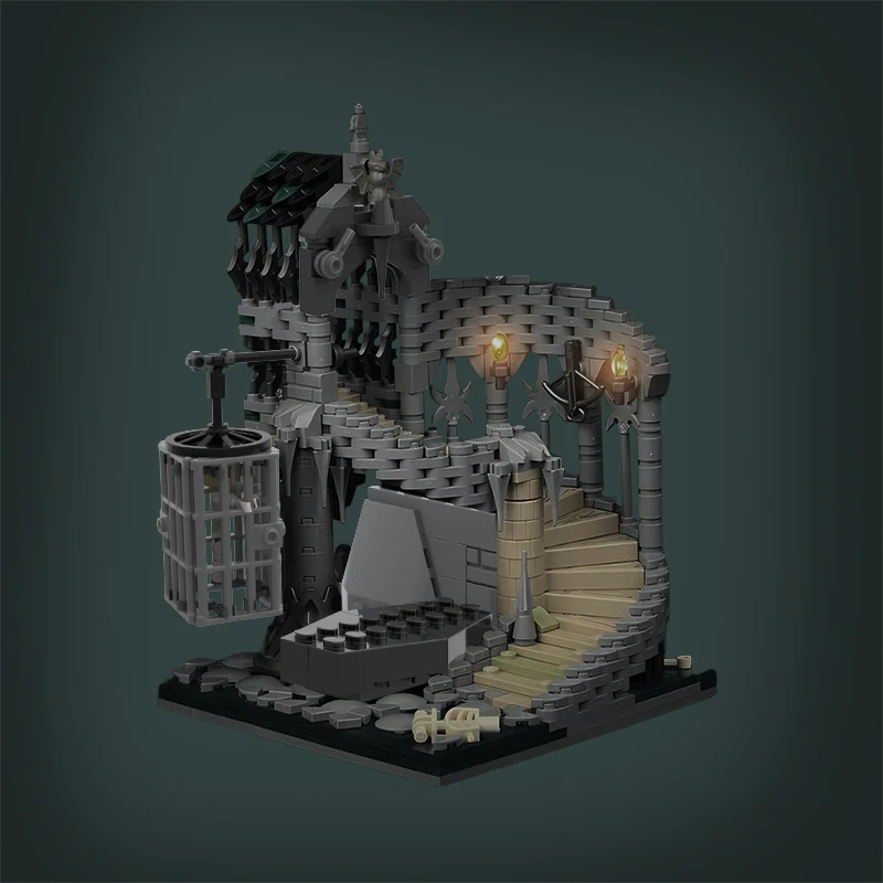 BuildMoc Ghost House Bricks Building Blocks Dragons Game Vampire Dungeon Blocks Set Skull Dungeonsed Lantern Children Xmas Gift