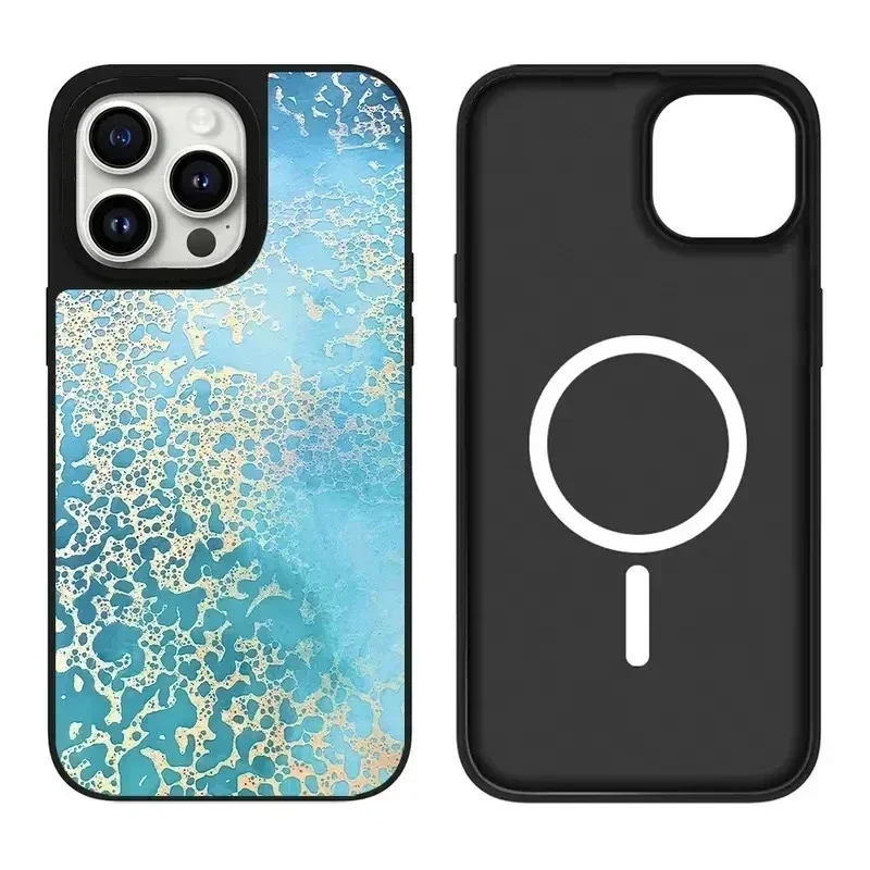 Summer Ocean Shell iPhone 11 12 13 14 15 Pro Max Mirror Surface MagSafe Case Cover Shell